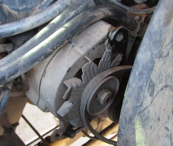 Bronco alternator before removal